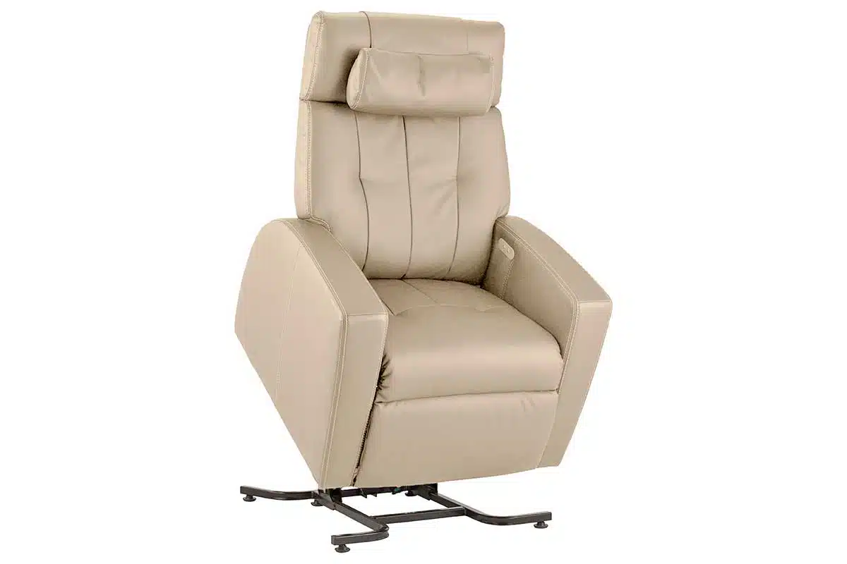 Positive Posture Luma Lift, Cream Color, Angle to the right, Lifted