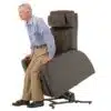 Positive Posture Luma Lift, Brown Color, Man being lifted by the chair